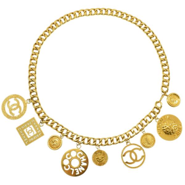 シャネル　CHANEL　ココマーク　ゴールド　ベルトチェーン　ベルト CHANEL シャネル チェーンベルト ココマーク ゴールド メタル GP