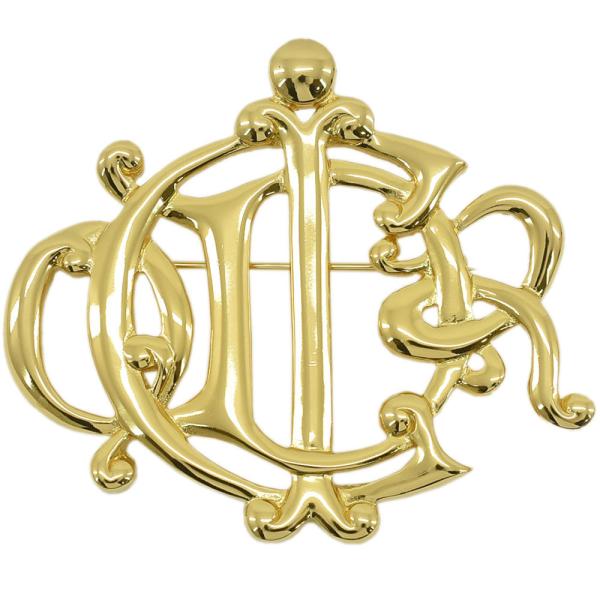 クリスチャンディオール Christian Dior ブローチ エンブレムロゴ