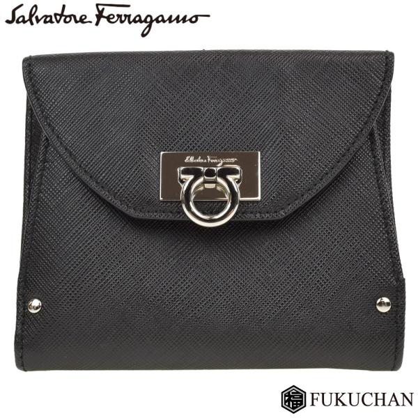 サルヴァトーレフェラガモ Salvatore Ferragamo  ガンチーニ柄  二つ折り財布（小銭入れあり） 中古 Salvatore Ferragamo/サルヴァトーレ・フェラガモガンチーニ 二つ折り