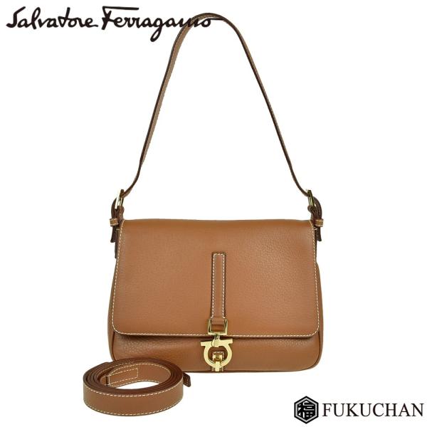 Ferragamo ブラウン ショルダーバッグ Hug ソフト バイカラー ワンショルダーバッグ(M) - ウィメンズ