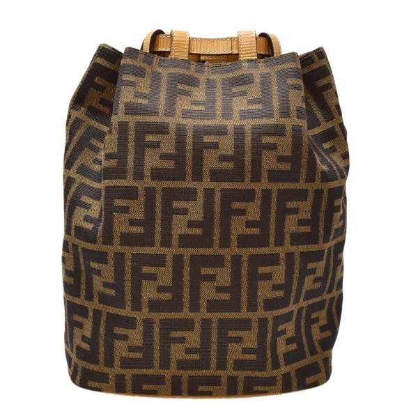 FENDI（フェンディ） ズッカ柄 巾着 ショルダーバッグ キャンバス