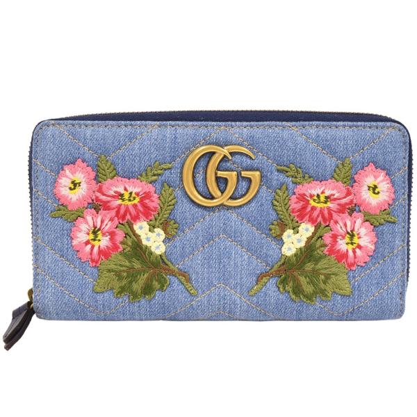 Gucci デニム マーモント 長財布 フローラ 限定品 Gucci デニム マーモント 長財布 フローラ 限定品 - メルカリ