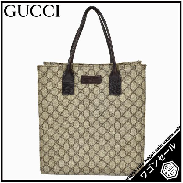 Gucci GGパターン トートバッグ ベージュ/ブラウン 中型 GUCCI GGパターン トートバッグ ブラウン