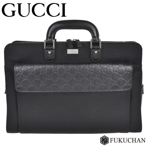 GUCCIグッチ ビジネスバック GUCCI/グッチ グッチシマ ブリーフケース/ビジネスバッグ ブラック