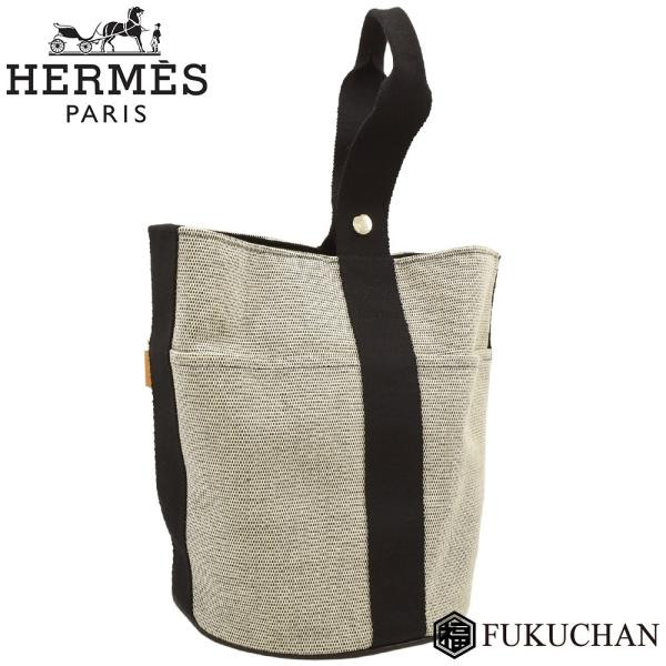 エルメス HERMES  サクソー シルバー金具  ハンドバッグ キャンバス レディース  中古 fukuoh_he01gt-461289