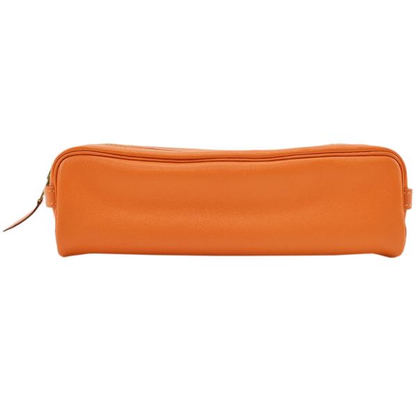 HERMES エルメス 筆箱 ペンケース ポーチ レザー オレンジ HERMES エルメス 筆箱 ペンケース ポーチ レザー オレンジ