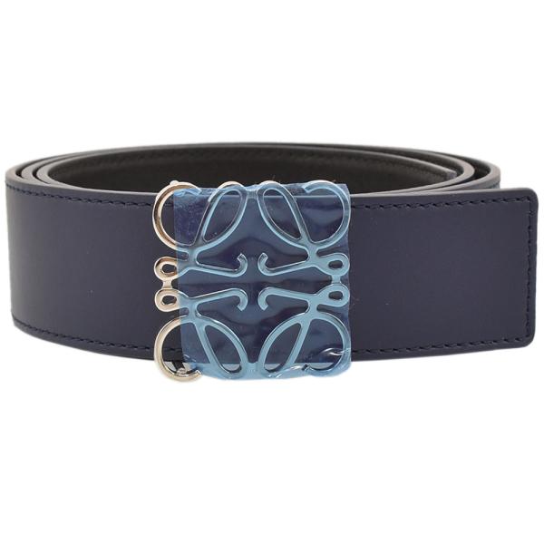 LOEWE（ロエベ） アナグラム リバーシブル ベルト レザー ネイビー