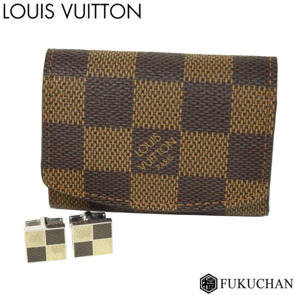 ルイヴィトン ダミエ ブトン ドゥ マンシェット SV925 カフス LOUIS VUITTON/ ルイ・ヴィトン ダミエ ブトン ドゥ