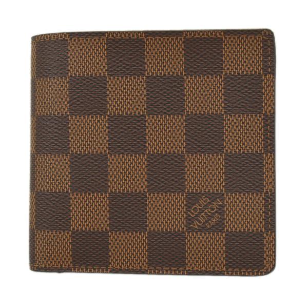 ルイヴィトン 二つ折り財布 ポルトフォイユ マルコ ダミエ エベヌ N61675 LOUIS VUITTON ルイ・ヴィトン 二つ折り財布 ダミエ・エベヌ