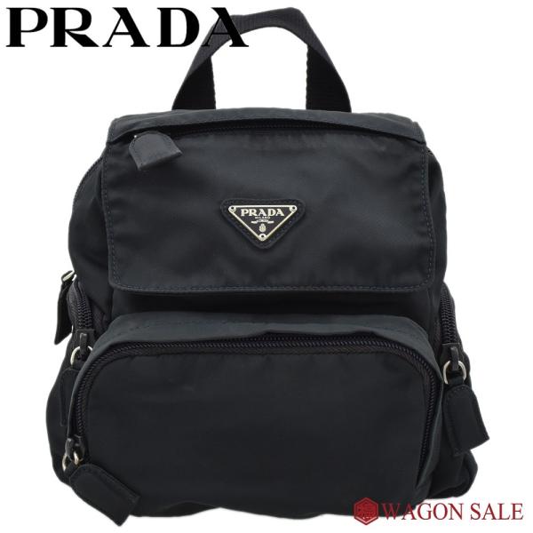 PRADA 三角プレート リュック テスートナイロン ブラック e327 PRADA プラダ 三角ロゴ プレート テスート ナイロン リュック