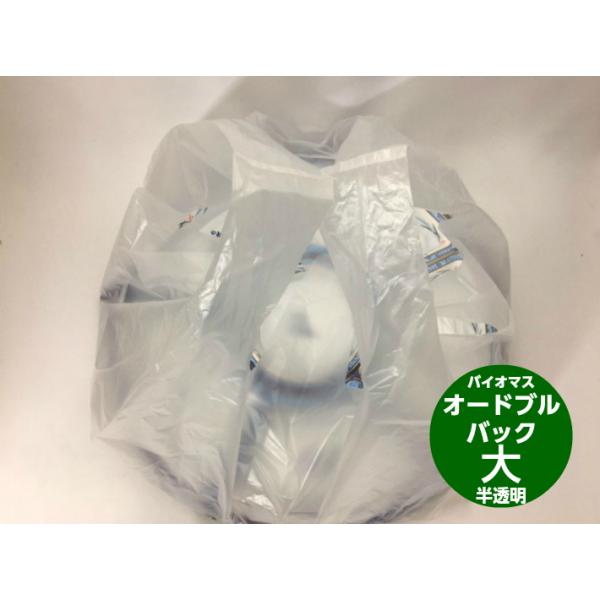 商品説明メーカー名 ふくろやオリジナル商品名 バイオマス　オードブルバック 大 半透明サイズ 厚み0.02×幅460/全体幅800×高さ600ｍｍ数量 1袋100枚入材質  HDPE(ポリエチレン)半透明（外観は不透明で、シャリシャリとした...