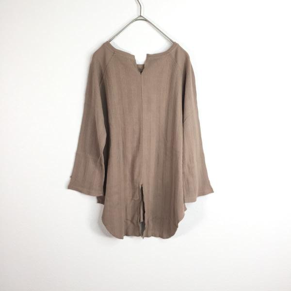 URBAN RESEARCH アーバンリサーチ 前後差スリットトップスカットソー ベージュ
