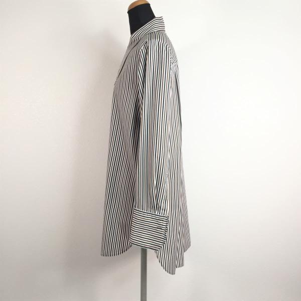 Rouge vif ルージュヴィフ 20AW スカーフシャツ ロング丈 ストライプ コットン