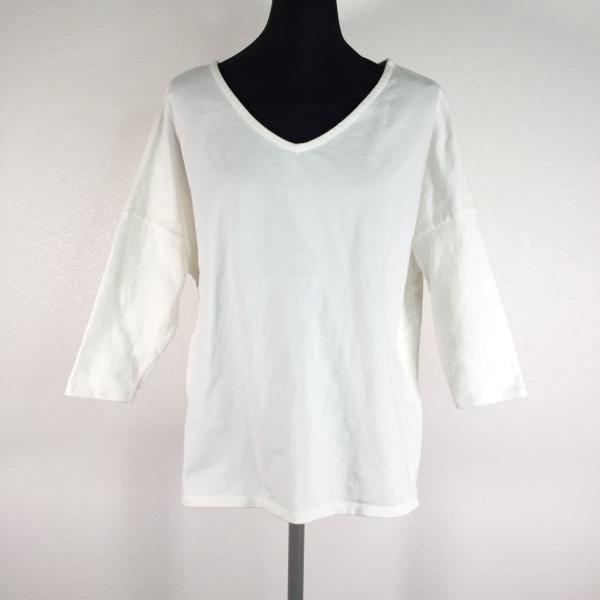 IENA イエナ ゆったりVネックカットソー 19SS オーバーサイズ ドロップショルダー 長袖プルオーバー コットン