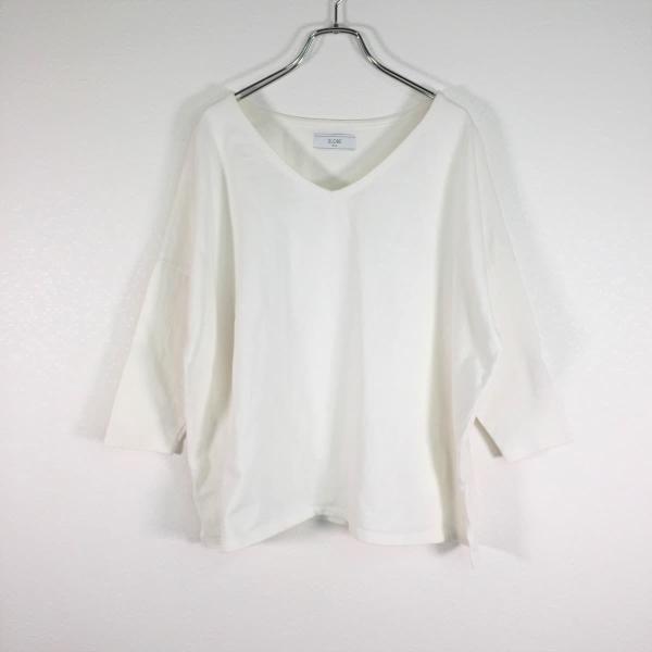 IENA イエナ ゆったりVネックカットソー 19SS オーバーサイズ ドロップショルダー 長袖プルオーバー コットン