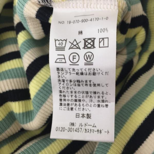 IENA イエナ 19SS テレコボーダークルーネックプルオーバー 5分丈カットソー トップス