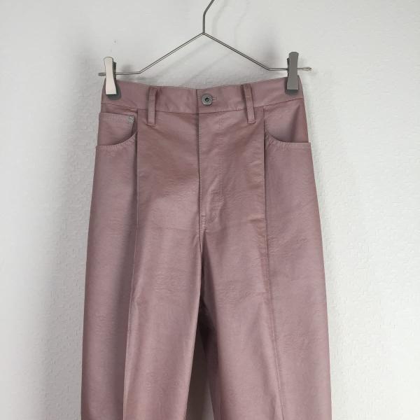 20AW Ameri VINTAGE アメリヴィンテージ UNDRESSED DENIM DETAIL ECO LEATHER PANTS エコレザーパンツ ピンク