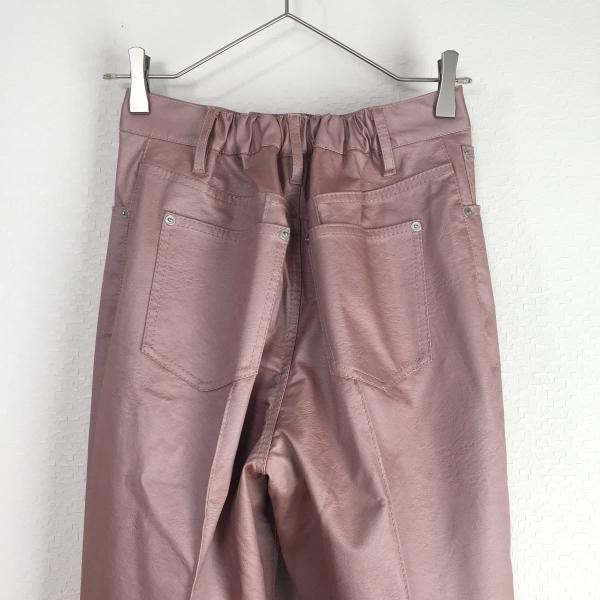 20AW Ameri VINTAGE アメリヴィンテージ UNDRESSED DENIM DETAIL ECO LEATHER PANTS エコレザーパンツ ピンク