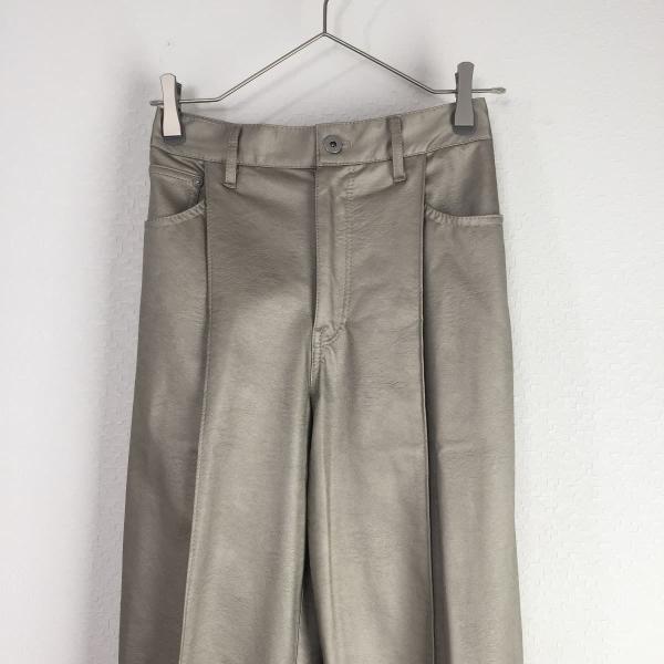 20AW Ameri VINTAGE アメリヴィンテージ UNDRESSED DENIM DETAIL ECO LEATHER PANTS エコレザーパンツ