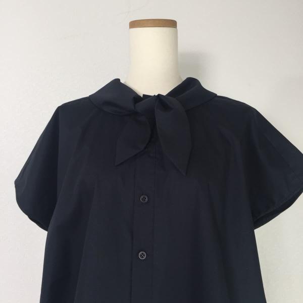 20SS Ameri VINTAGE アメリヴィンテージ 2WAY BACKWARDS SHIRT タイカラーシャツブラウス 前後スタンドネック