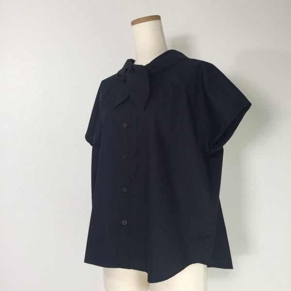 20SS Ameri VINTAGE アメリヴィンテージ 2WAY BACKWARDS SHIRT タイカラーシャツブラウス 前後スタンドネック