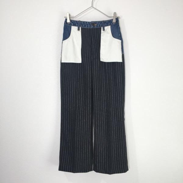 Ameri VINTAGE アメリヴィンテージ DENIM COMBINE PANTS デニムウールワイドパンツ 24