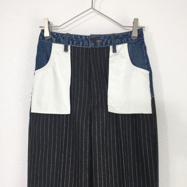 Ameri VINTAGE アメリヴィンテージ DENIM COMBINE PANTS デニムウールワイドパンツ 24
