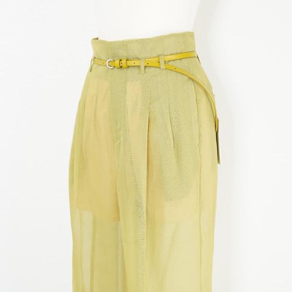20SS Ameri アメリ MEDI REFINED SHEER PANTS シアーパンツ ワイド ピスタチオ