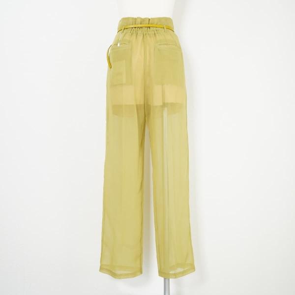 20SS Ameri アメリ MEDI REFINED SHEER PANTS シアーパンツ ワイド ピスタチオ