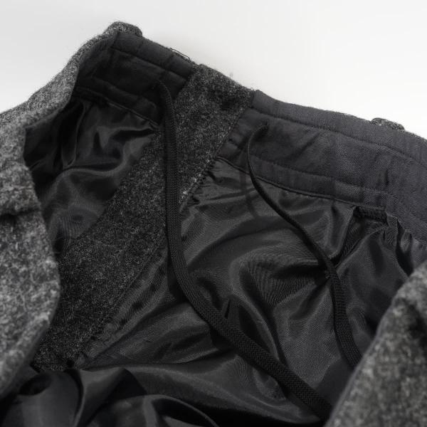 nest Robe ネストローブ ウールワイドパンツ ストライプ ダークグレー