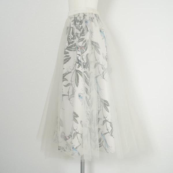 Ameri アメリ LILLY BELL TULLE SK リリーベルチュールスカート ロング すずらん花柄