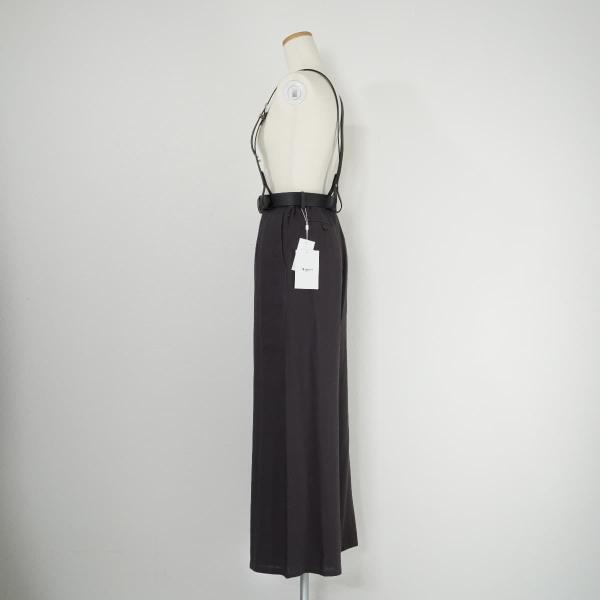 未使用 20SS Ameri アメリ 3WAY SUSPENDER BELT PANTS サスペンダーベルトパンツ ワイド リネンレザー