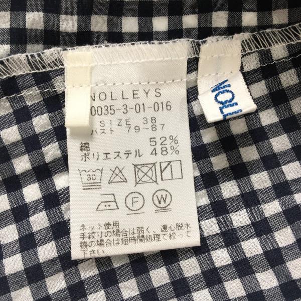 NOLLEY'S ノーリーズ 袖口Dカンギンガムブラウス トップス チェック プルオーバー