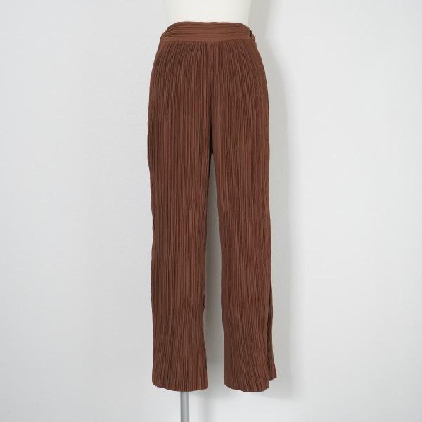Ameri アメリ OTONA PLEAT PANTS オトナプリーツパンツ ワイドパンツ ブラウン