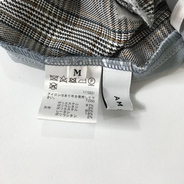 Ameri アメリ チェック切替テーパードパンツ ワイド イージーパンツ ライン スラックス M