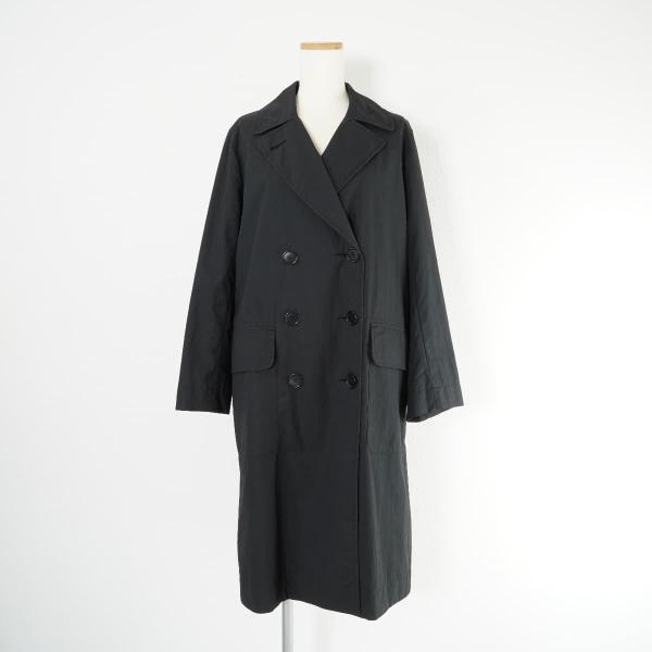 MHL. エムエイチエル 定価6.5万 DRY WAX COTTON NYLON トレンチコート ドライワックスコットンナイロン ロングアウター 黒
