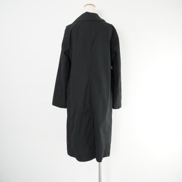 MHL. エムエイチエル 定価6.5万 DRY WAX COTTON NYLON トレンチコート ドライワックスコットンナイロン ロングアウター 黒