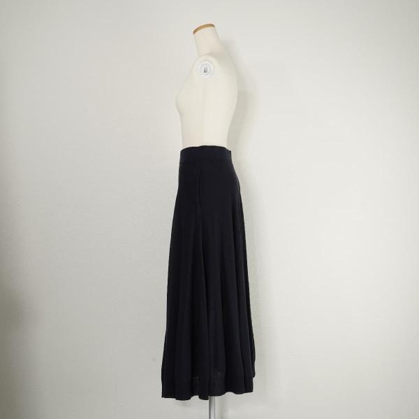 ADIEU TRISTESSE Adieu Tristesse flair long skirt knitted skirt navy blue 