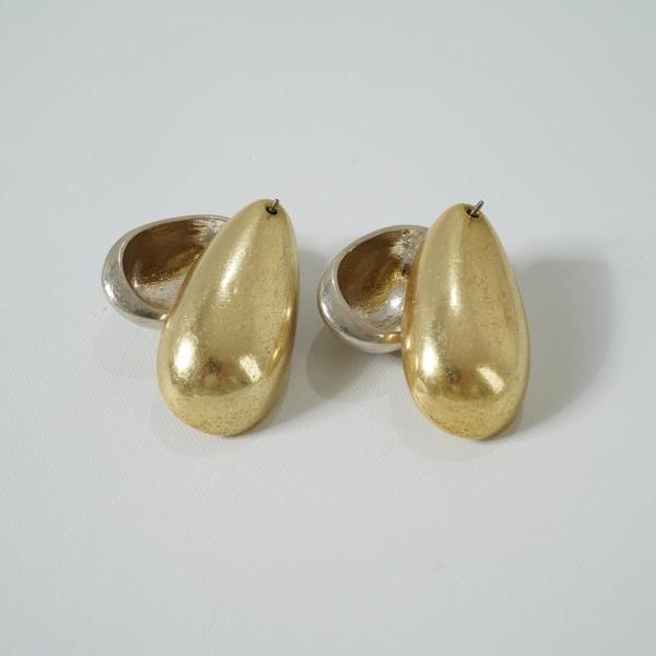 Ameri VINTAGE Ame li Vintage PLUM ENCLOSE PIERCE earrings both ear for Gold silver 