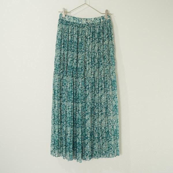 美品■SOULEIADO■ポリエステルプリント ティアード マキシ スカート L fukuru_240705002a041wbt1111001