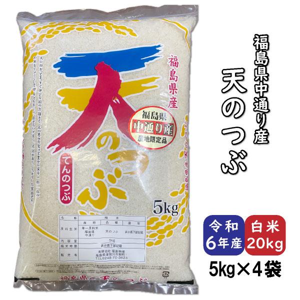天のつぶ 米 お米 白米20kg 小分け対応 5kg×4袋 令和6年産 福島 天のつぶ 米 お米 白米20kg 小分け対応 5kg×4袋 令和6年産 福島