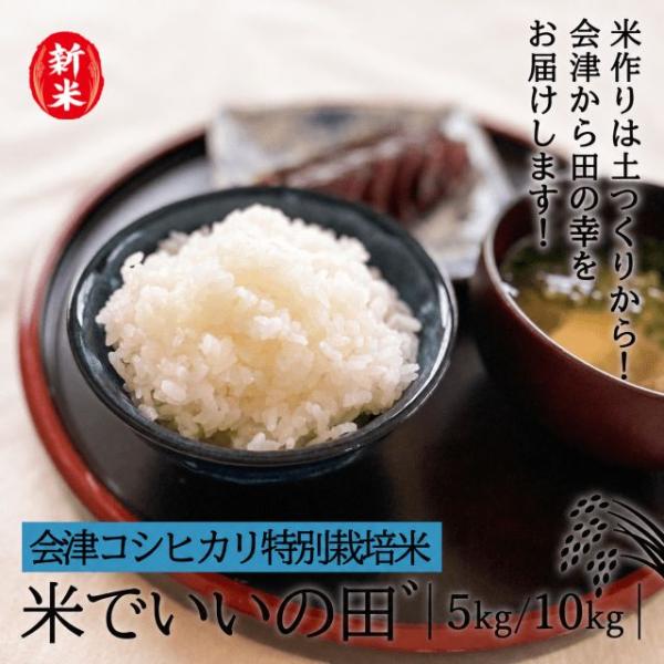 【令和8年産新米】会津コシヒカリ特別栽培米『米でいいの田゛』5kg＜10月下旬以降出荷＞福島県産 ふくしま お米 精米 お取り寄せ 送料込 新米
