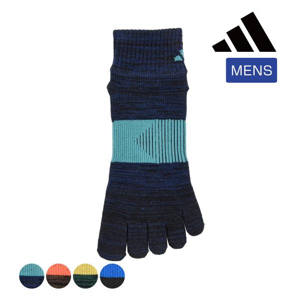 adidas(アディダス) 靴下 ショート丈 5本指 無地 ロゴ ライン 足底滑り止め FITサポート EXCELLENT FUNCTION ワイドヒール (06576W)福助 fukuske ふくすけ
