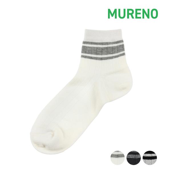 ちょむすけ Fukuske 福助 【MURENO(ムレノ)】 靴下 疑似リブライン ショート