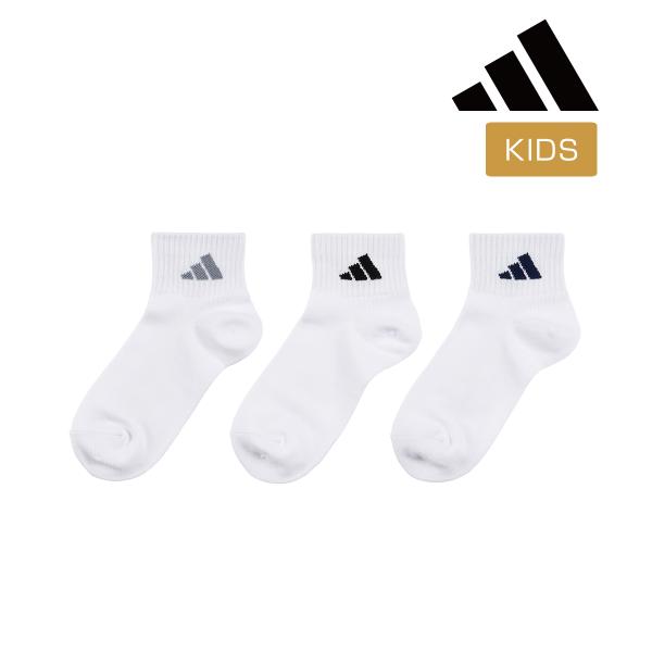 adidas（アディダス） 福助 3足組 靴下 DEO 無地 ワンポイントロゴ