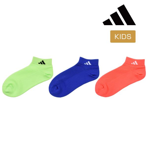 adidas（アディダス） 靴下 プチ丈 無地 ロゴワンポイント BIGメッシュ