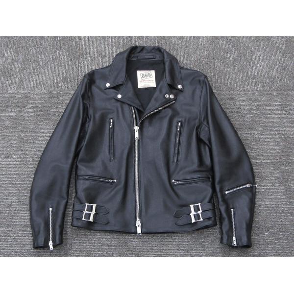 【美品】666 ライダースジャケットLJM-17TF　38ステアハイド 666 ライダースジャケット ＃38 ブラック LJM-1TF ステアハイド 牛革