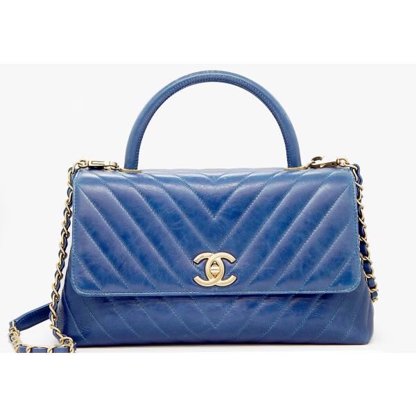 CHANEL(シャネル) Vステッチ ココハンドル チェーンショルダーバッグ