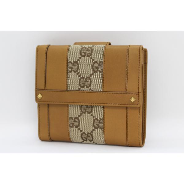 GUCCI(グッチ) Wホック 二つ折り財布 120927 203887 GGキャンバス