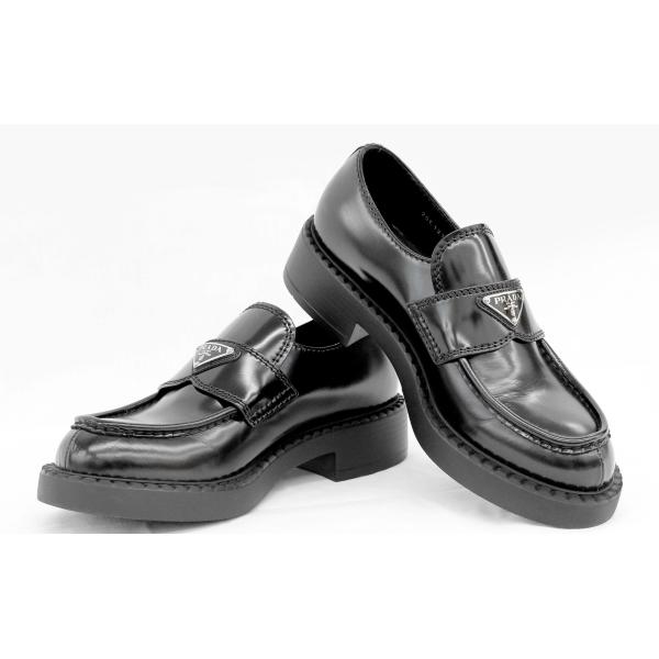 PRADA(プラダ) チョコレートブラッシュドレザー ローファー 2DE127 6 1